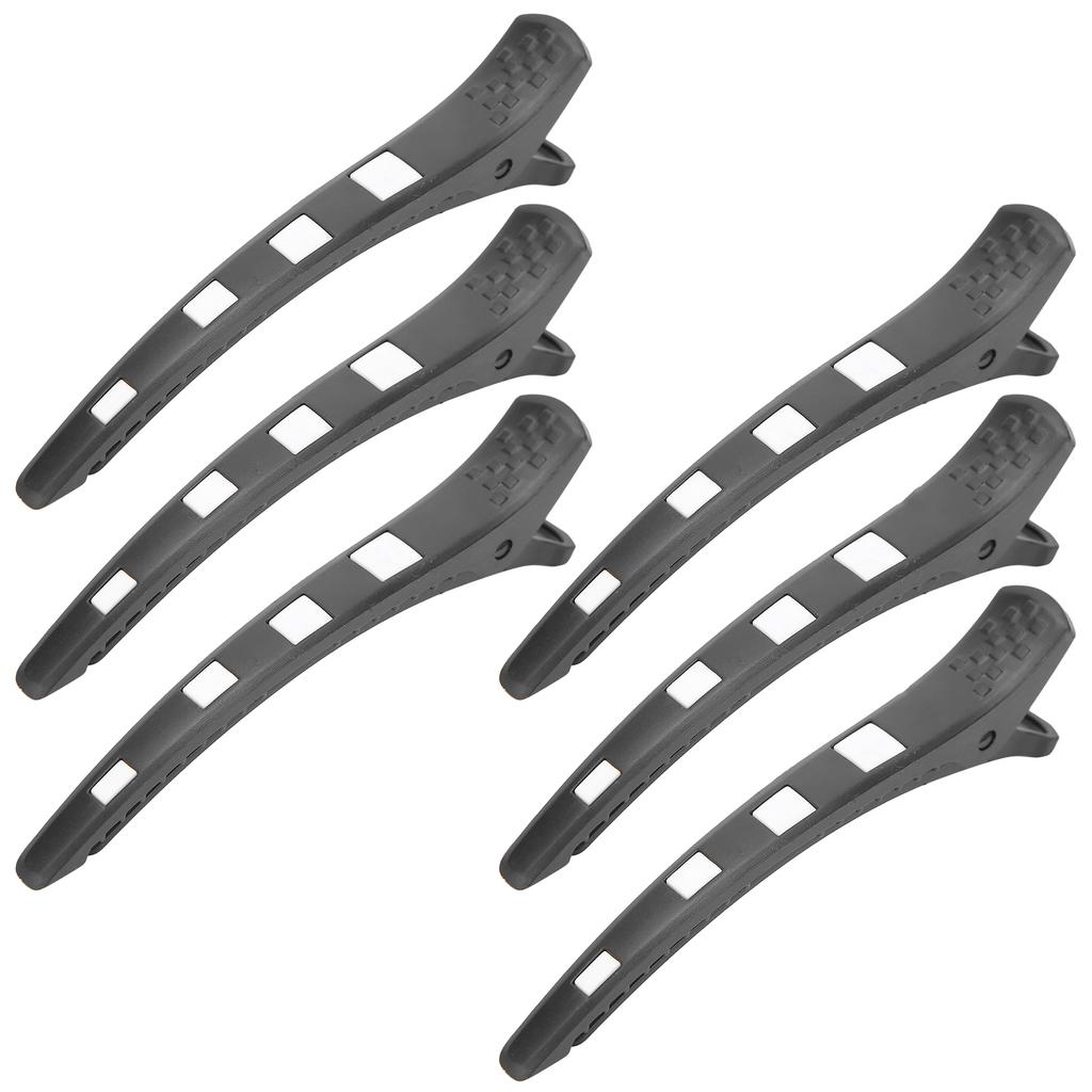 6pcs Professional Duckbill Hair Clip Portable Hair Salon DIY Sectioning Clips Styling ToolWhite