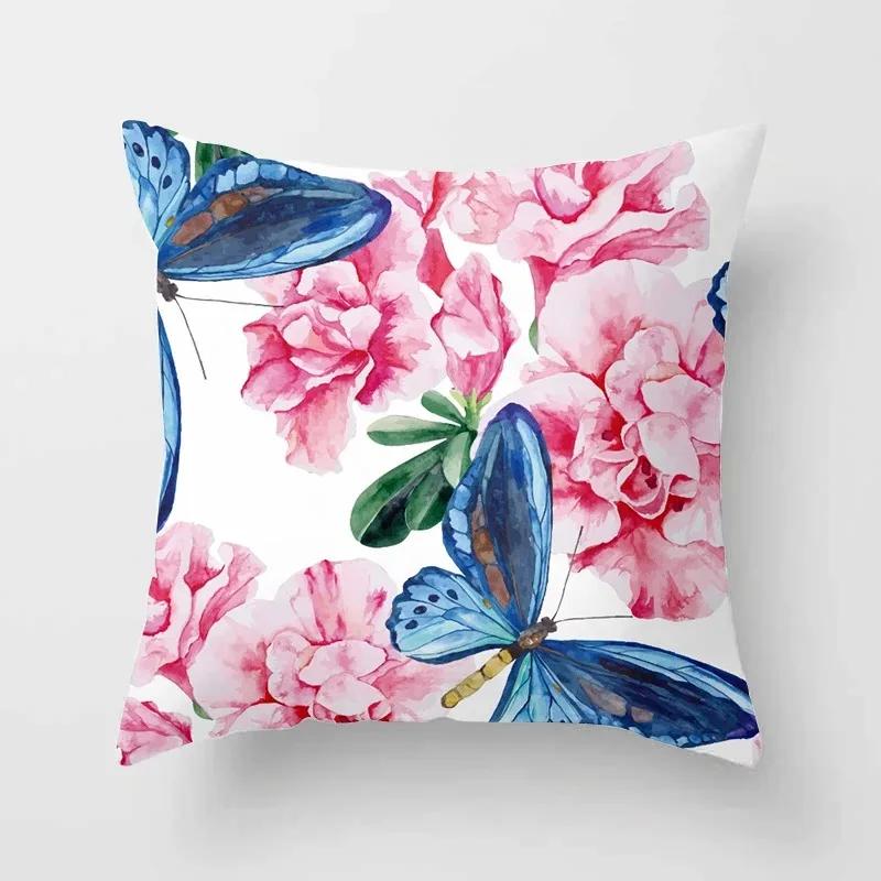 Beautiful Romantic Butterfly Series Decorative Home Pillowcases Living Room Sofa Cushion Covers Free Butterfly Pillowcases