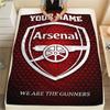 1PC Custom Name Arsenal Patterned Flannel Blanket Suitable For All Seasons for Home Decor Warmth and Comfort Gifts Holiday Present