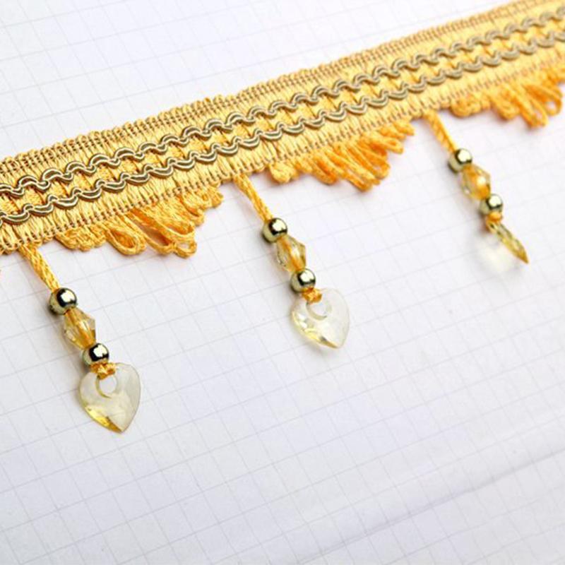 

11,5 метров кружевная отделка для штор Love Beads кисточка бахрома для DIY занавеска драпировка диван обивка швейные аксессуары декор 11.5 Meter