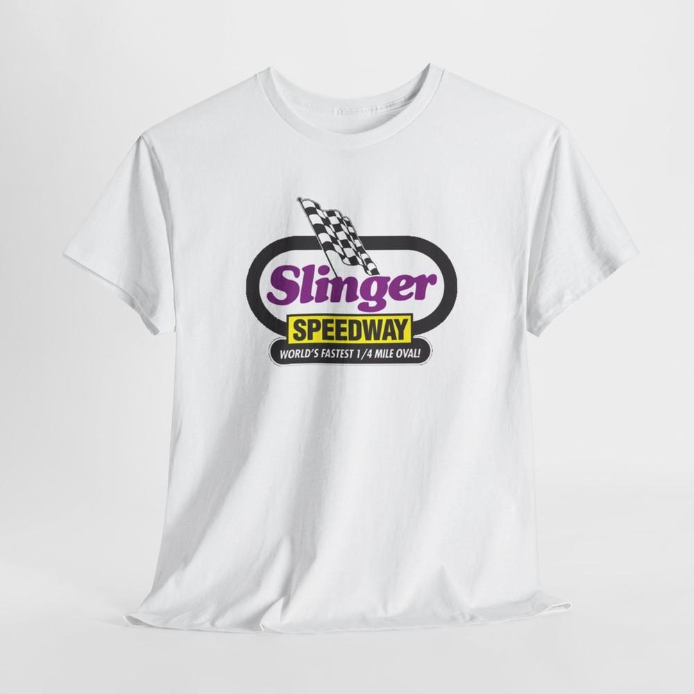 

Slinger Super Speedway Unisex Tshirt Tops Tee, Quarter-Mile Oval Racing Fan Gift Shirt, S