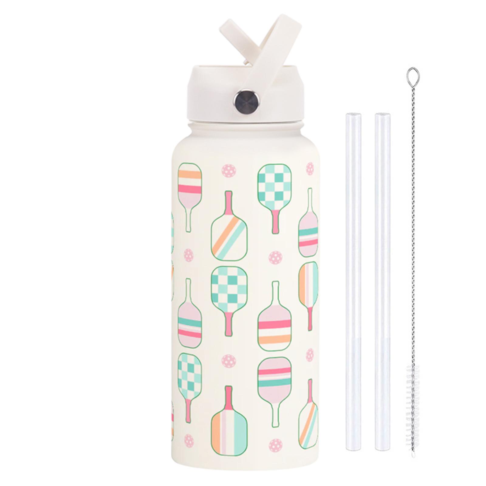 

1L Insulated Water Bottle Wide Mouth 32oz Travel Tumbler Stainless Steel with Lid Gifts for Women Girls Teens Birthday Christmas 901-1000ml