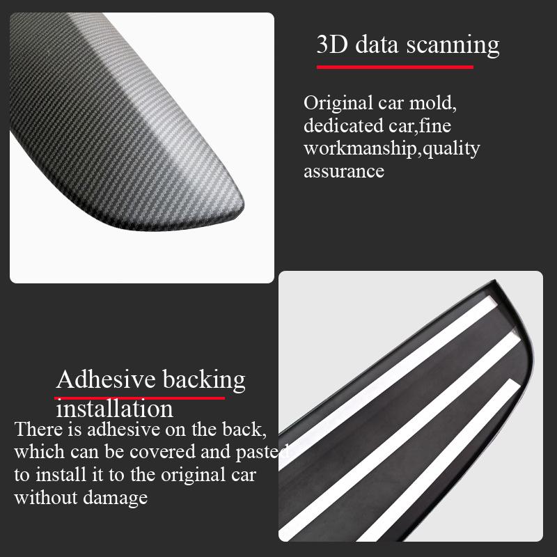 For Tesla Model Y Juniper 2025 Dashboard Trim Center Console Panel Sticker Cover Carbon Fiber ABS Decoration Car Accessories