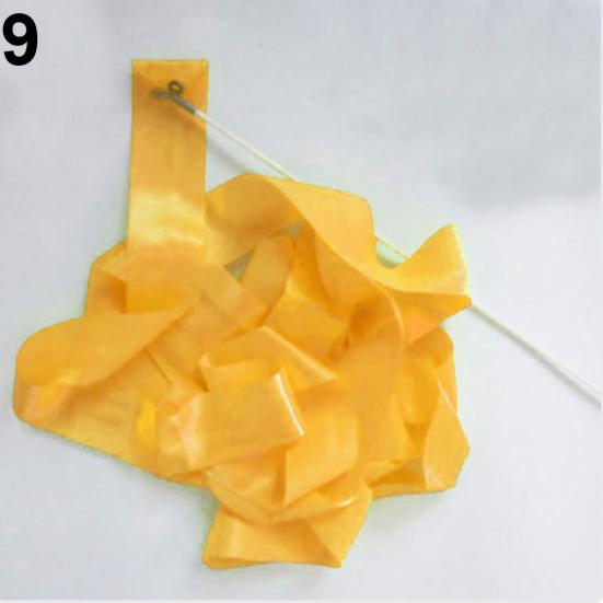 4M Colorful Dance Ribbon Gym Rhythmic Art Gymnastic Streamer Twirling Rod Stick