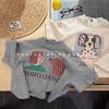 Children'S Clothing Summer Active Print Girls' Short-Sleeve T-Shirt Summer Base Shirt
