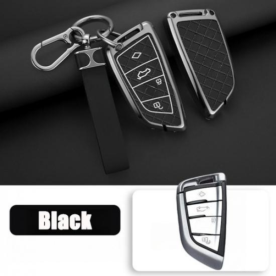 Zinc Alloy Leather Car Key Case Cover For BMW X1 X2 X3 X4 X5 X6 X5M 1 2 3 4 5 6
