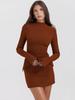 2024 Elegant Slim Fit Long Sleeve Hip Wrap Dress - Sexy and Stylish for Spring & Autumn