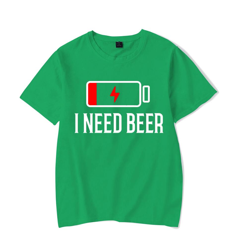 Potřebuji trička s potiskem piva pro muže léto s krátkým rukávem ležérní trička legrační muži grafické topy s kulatým výstřihem