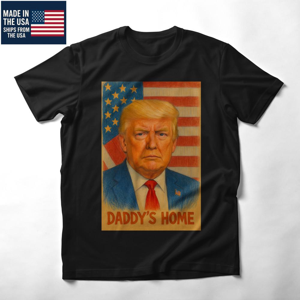 Дональд Трамп Папа Дома Черная Футболка Унисекс Футболка XXXL