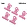 5pcs Metal Candy Colors Decoration Multifunction Sealing Clips Baking Paint Note Clamp Folder