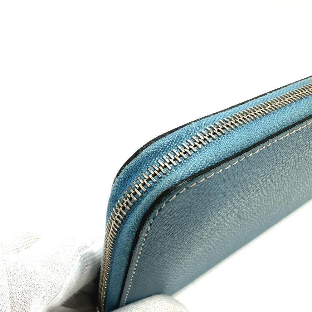 HERMES Asap Long Classic Round Wallet Long Wallet Long Wallet Epsom Blue gene