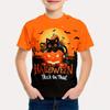 Girl Clothes Funny Terror Pumpkin Graphic T Shirt Boys Girls Halloween Short Sleeve Tops Tees 2-10Y Halloween Gift Party T-Shirt