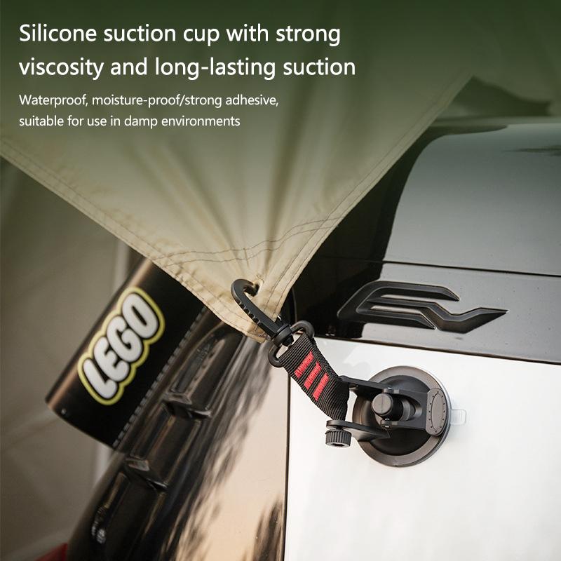 1Pc Outdoor Tent Securing Hook Strong Suction Cup Anchor Heavy Duty Tie Down Camping Canopy Awning Tarp Carabiner Outdoor Tools