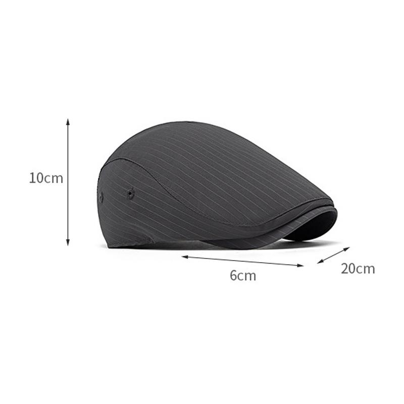 Beret Men's Spring Summer Striped Forward Cap Retro Sun Protection Sun Hat Outdoor Cap