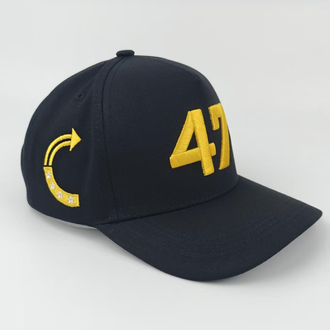 

1 Summer Fashion Embroidery 47 Men s and Women s Duck Tongue Hat Outdoor Sports Baseball Hat Adjustable чорний