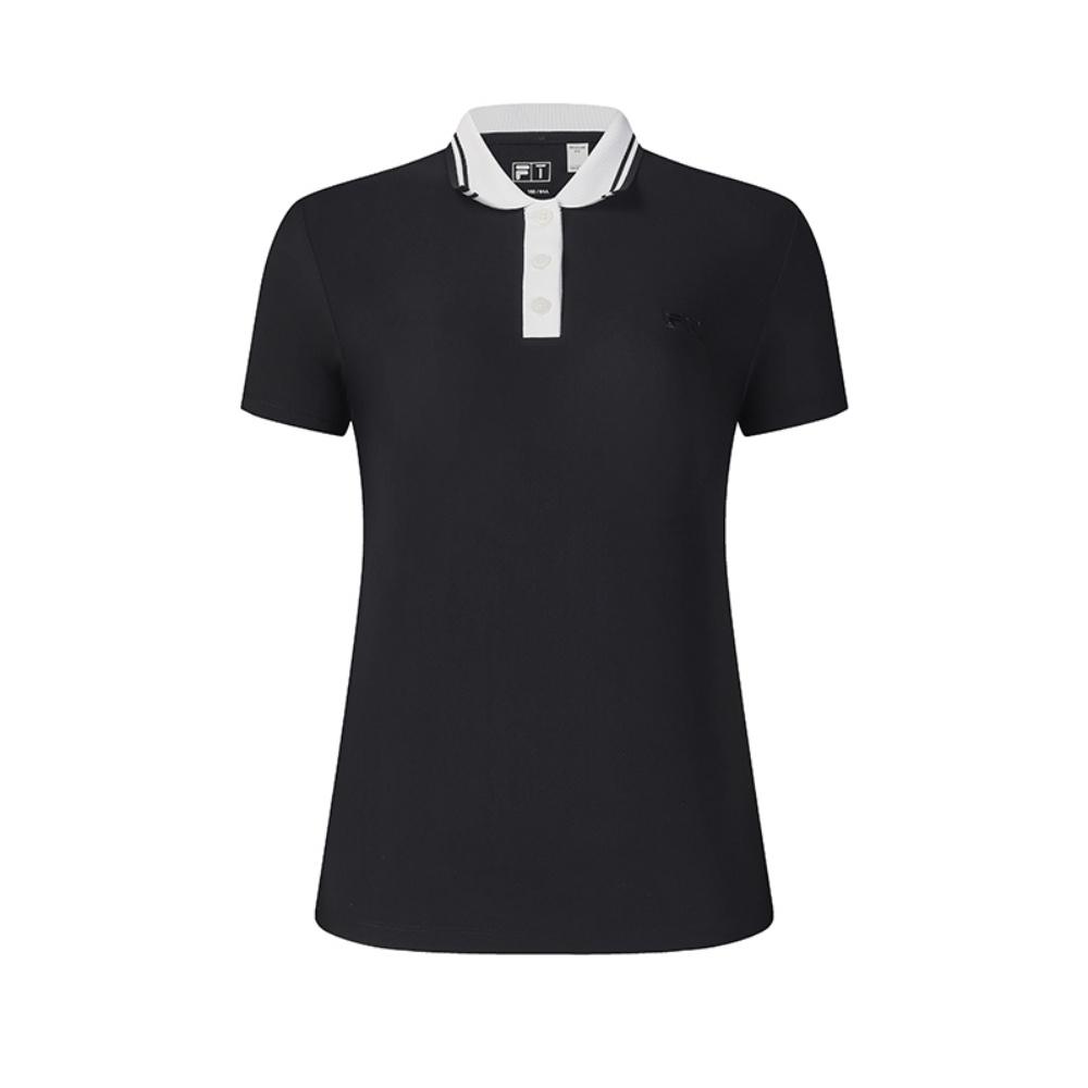 FILA Golf Series Trendy Versatile High Elastic Comfortable Short Sleeve Polo Shirt Women tops A11W535110F-NV