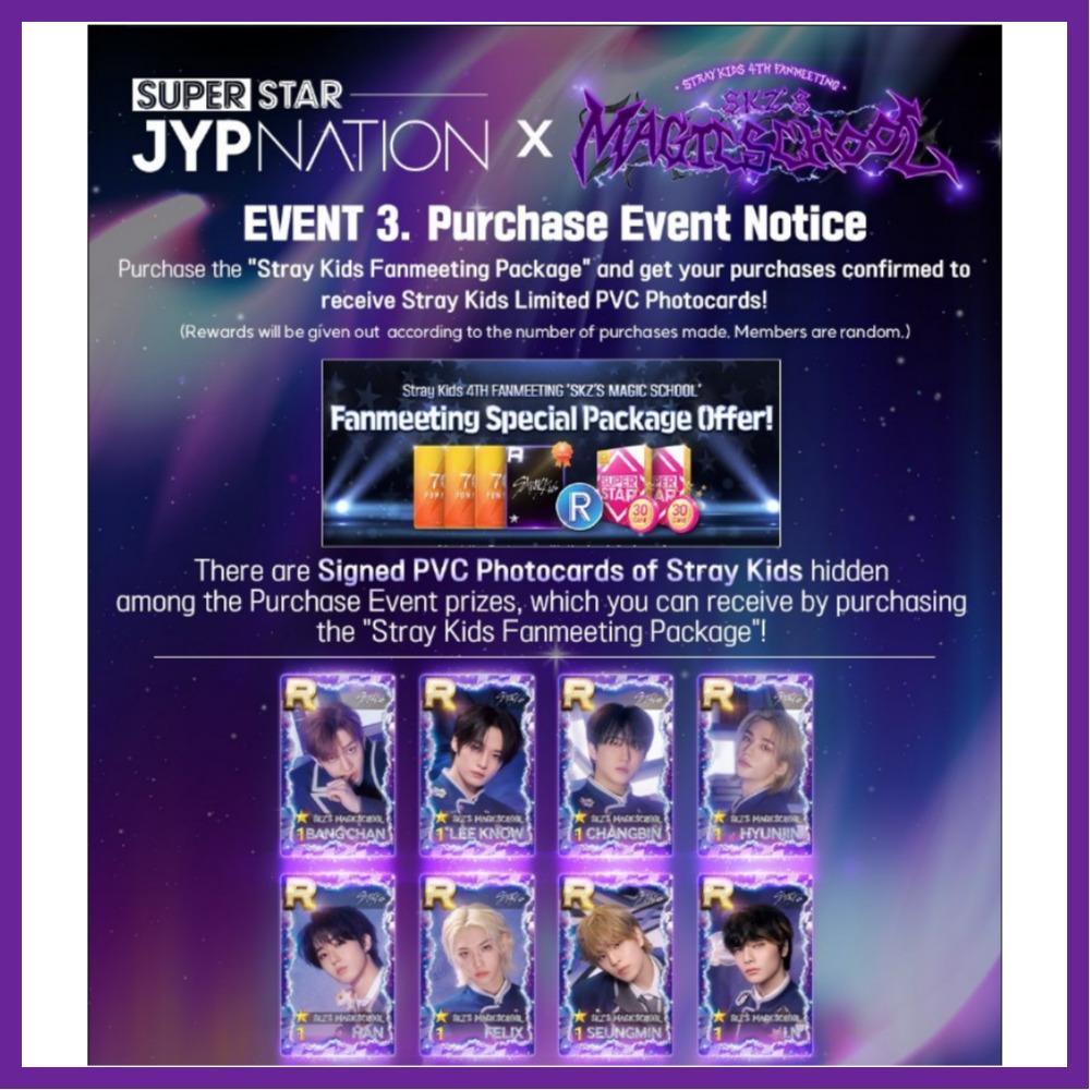 [SUPERSTARJYPNATION]Stray Kids 4TH FANMEETING 'SKZ' MAGIC SCHOOL ' PVC-FOTOKORT