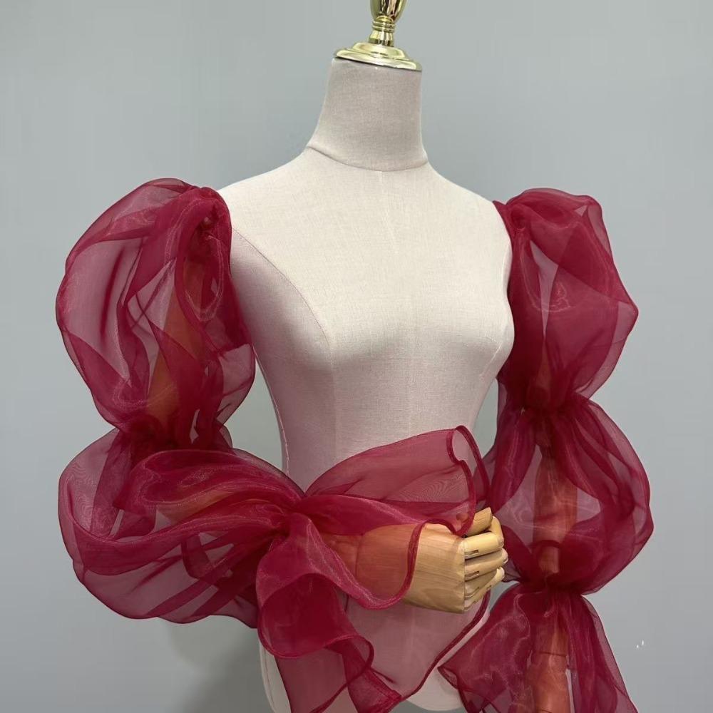 Bowknot Bride Detachable Sleeves Evening Dress Decor Fairy Sleeves Sheer Cover Sleeves Banquet