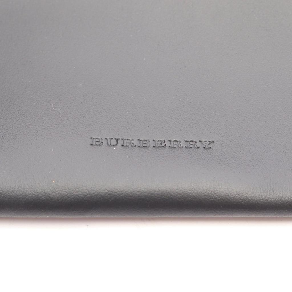 Used BURBERRY Waist Pouch Waist Bag Leather Black Used Women