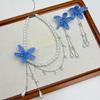 Delicate Simulated Pearls And Acrylic Jewelry Set Suitable For High Collar Sweaters