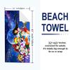 Magic Sailor Girl Print Beach Towel, Large Soft Quick Dry Towel for Beach Camping Swimming