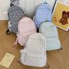 Schoolbag new schoolbag female ins college style backpack large capacity Korean version bow print middle school backpack