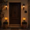 Solar Yard Stake Lamp Halloween Pumpkin Light, Ghost Pathway Outdoor Decorations Lamp, Waterproof Decor Light for Garden Patio Lawn Energy Saving