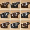Men's Retro Genuine Leather Belt - Pin Buckle Cowhide Waist Belt for Business and Casual Wear, Suitable for Middle-Aged and Young Men.