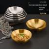 Korean 304 stainless steel noodle bowl commercial gold ramen bowl snail noodle bowl mixed with rice bowl big soup bowl