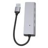 4 in 1 USB Hub Aluminum Alloy Fast Transmission Good Heat Dissipation USB 3.0 Port Expander Docking Station