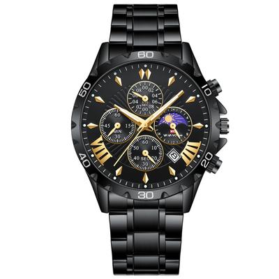 Men Stainless Steel Watch Luminous Date Sports Business Quartz Wristwatch
