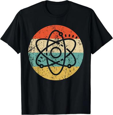 Graphic Birthday Gift  Atom Retro Style Science T-Shirt Men Clothing Streetwear Graphic T Shirts  Anime Tshirt