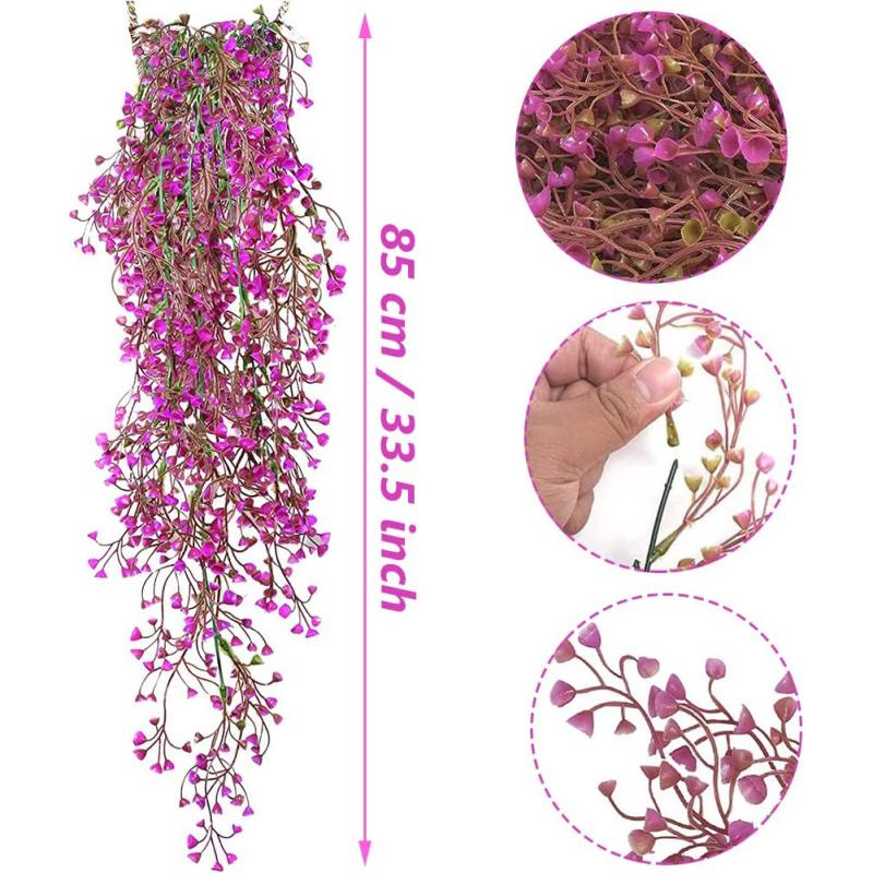 New! 1pc/2pcs Handmade Artificial Vines Indoor Outdoor Wall Hanging Faux Plant For Home Balcony Garden