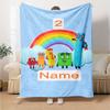 Custom Name Numberblocks Theme Printed Blanket - Perfect for Couch, Bed, Travel & Outdoor Use | Machine Washable, Cozy & Durable.