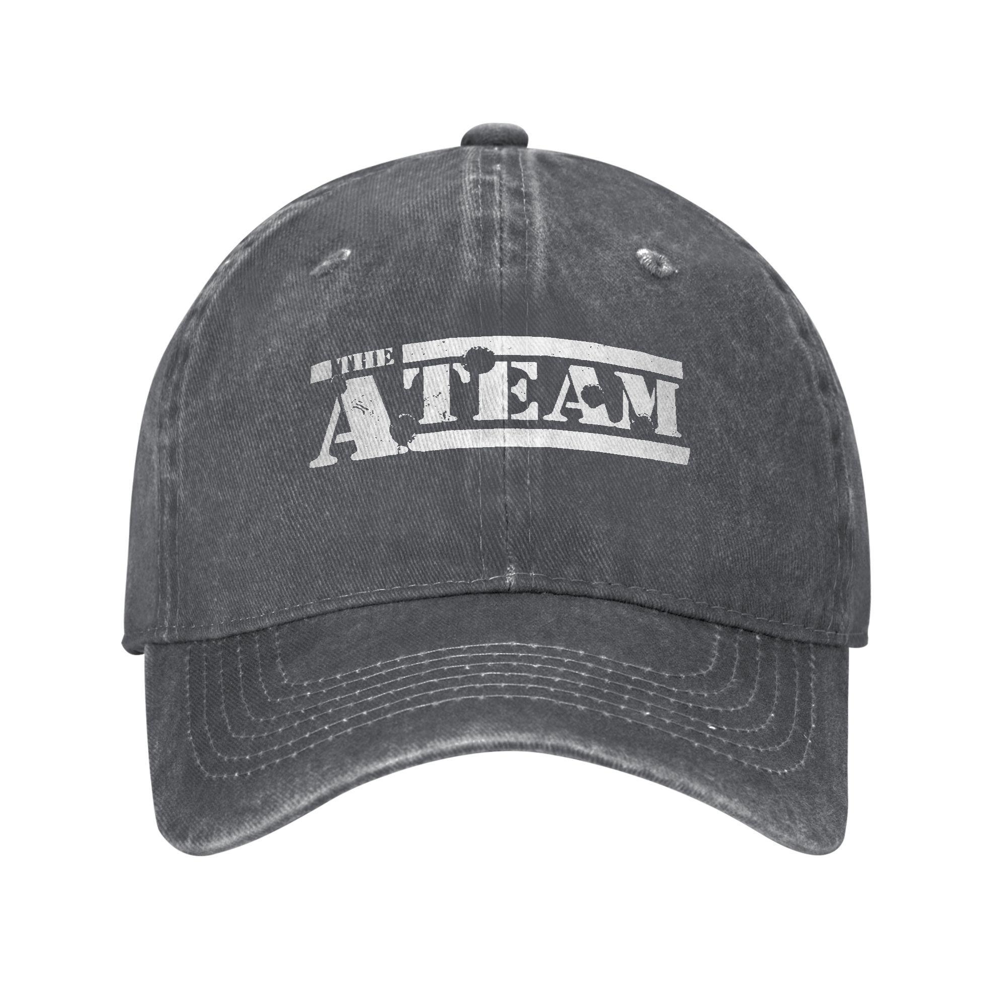 

The A Team Baseball Caps Fashion Distressed Denim Headwear Unisex Style Outdoor All Seasons Travel Adjustable Fit Caps Hat One Size
