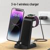 3-in-1 Wireless Charger Stand for iPhone, Apple Watch, and Earbuds