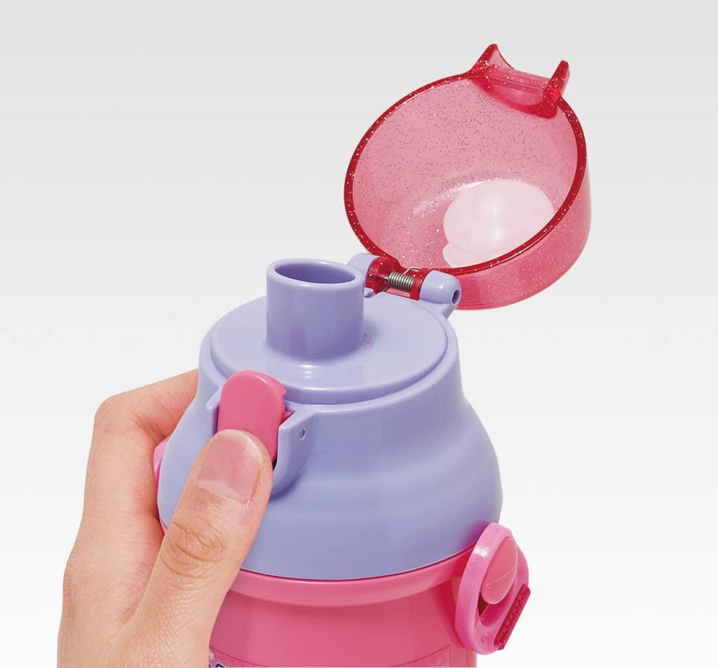 Bouteille pour Enfants Skater en Plastique, Eau, Ion Argenté, Grands Amis X Guerrier Kirameki, Fabriquée au Japon, 480ml, Antibactérienne Ag+, Powers, (PSB5SANAG-A)