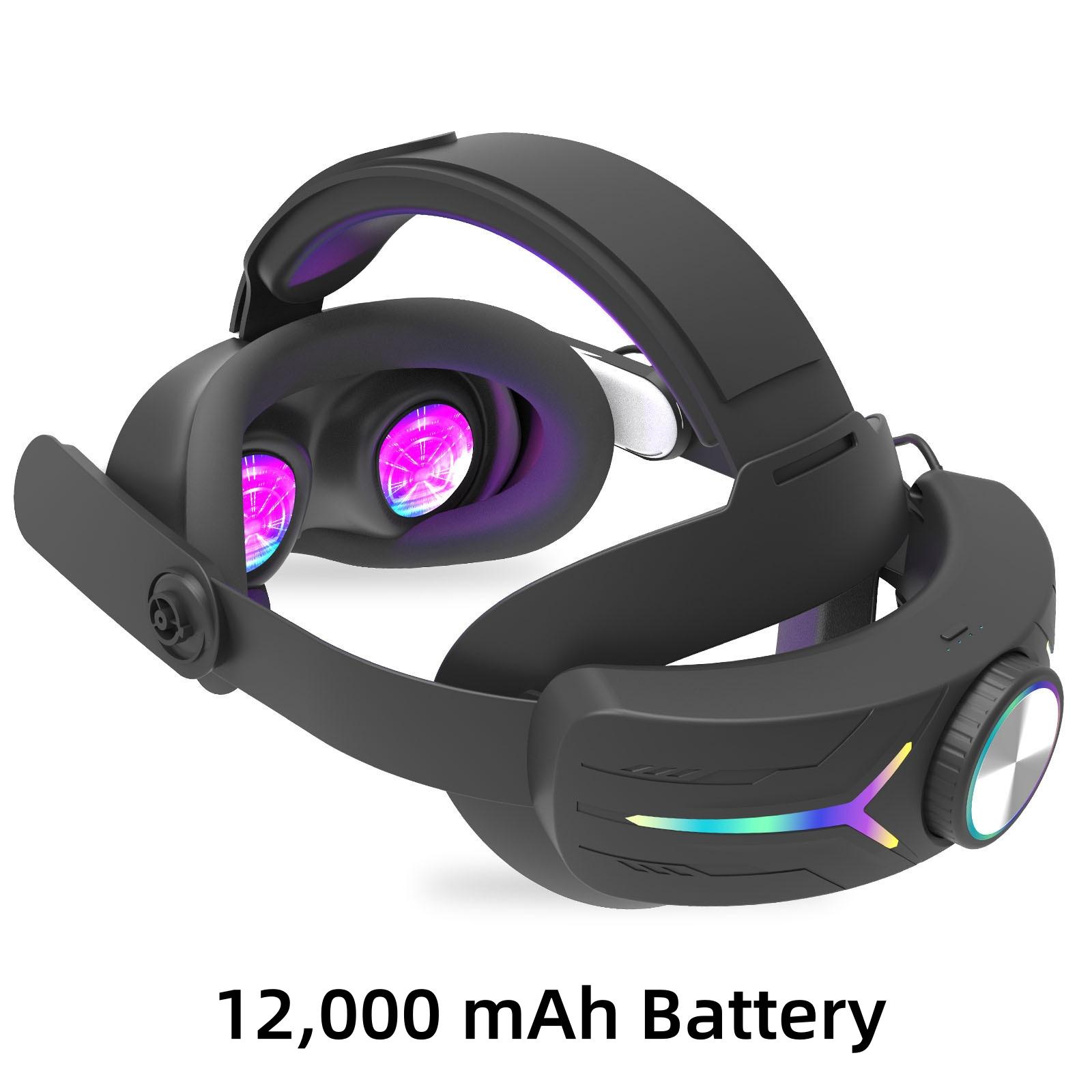 RGB Elite Headset для Meta Quest 3 / Quest 3S со встроенным аккумулятором 8000 мАч / 12000 мАч, оголовье для Oculus Quest 3 / Quest 3S - VR-аксессуары