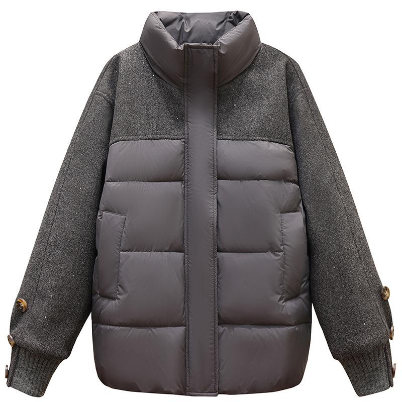 Stitching Cotton-padded Jacket Coat Women's Mid-length Thick Warm Jacket