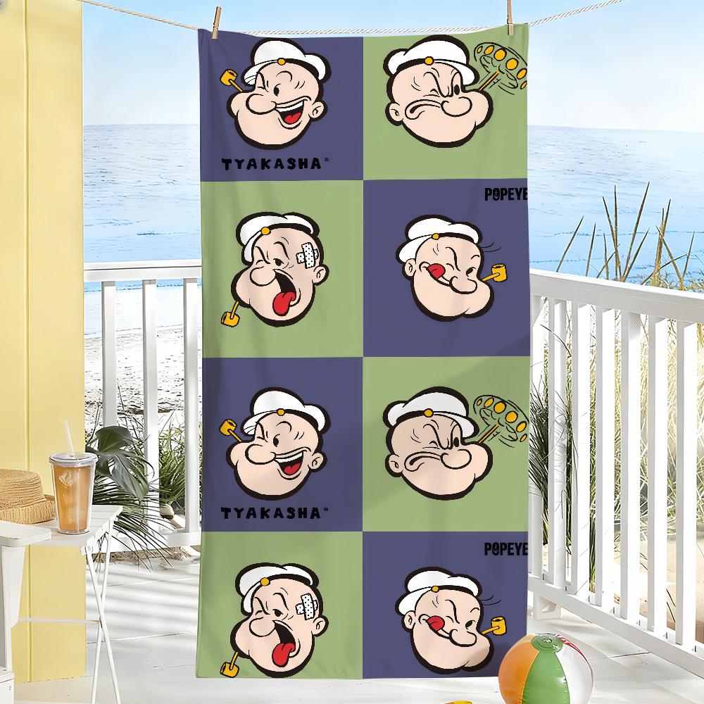 Cartoon funny P-PopeyeS Towel Drying Bath Towel Applicable To Light Swimming Camping Yoga Beach Out