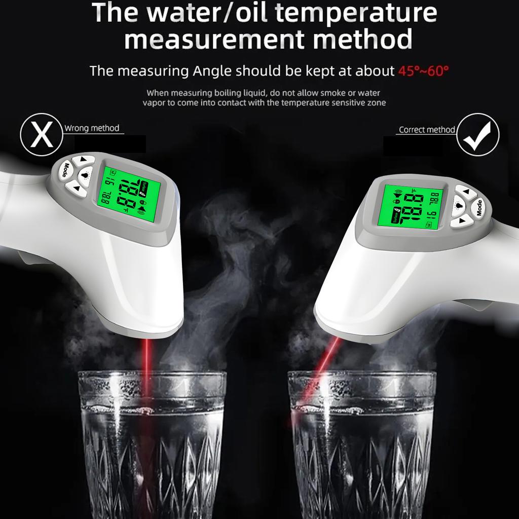 Digital Infrared Thermometer Outdoor Pyrometer Laser High Temperature Meter Food Kitchen Thermometers Adjust Heat Meter