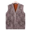 Elderly Women's Fleece Lined Knitted Vest