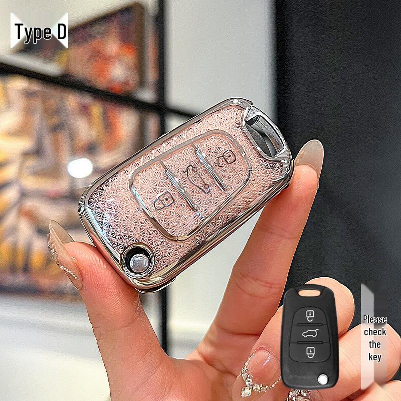 

Kia Car Key Case for Older Models: K2, K5, Sportage, Forte, Carens, Sorento - Protective Shell with Buckle