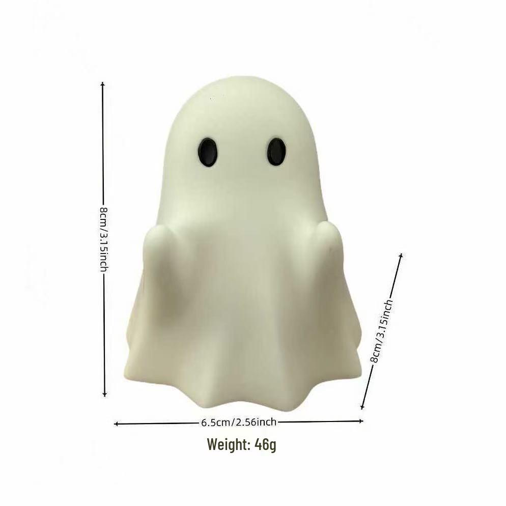 Creative Cute Ghost Resin Figurine: Middle Finger Halloween Decoration