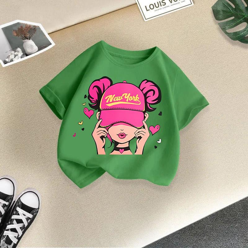 Children T-shirt Kid T Shirt 2-13Y Cool Girl Printed Kids 100% Cotton Clothes Tshirt Tops Tee