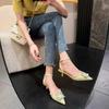 Summer Rhinestones sandalias mujer verano 2024 Fashion Pointed Toe Shallow Slip on Ladies Elegant Slingback Shoes Casual Heels