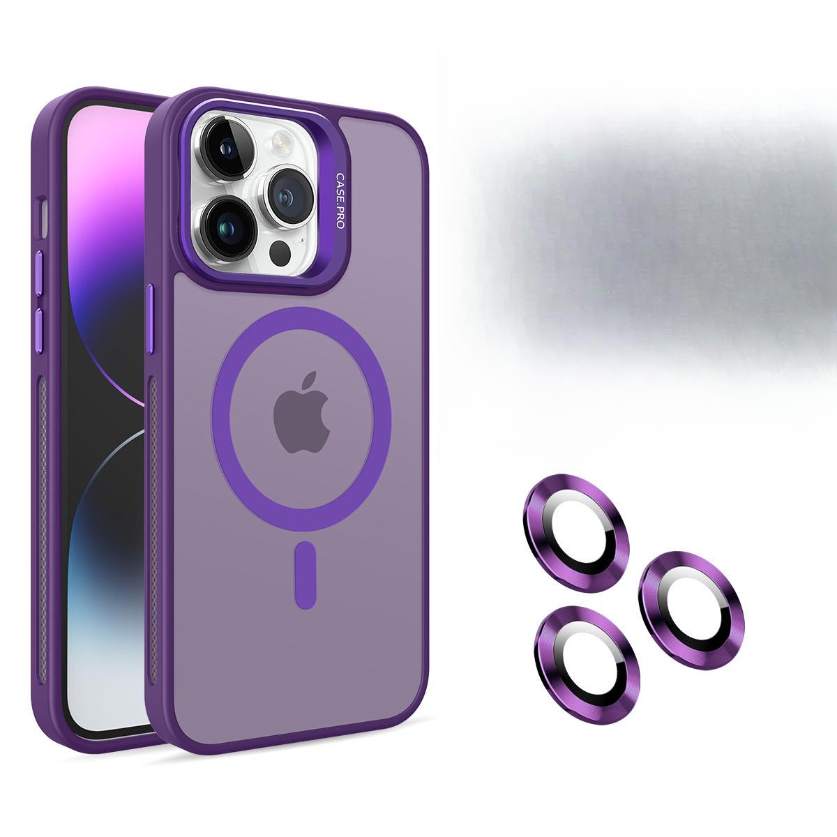

Applicable To IPhone16E Matte Skin-sensitive Magnetic Lens Holder Mobile Phone Case Apple 14 Same Color Lens Film 15 Case iPhone 16PROMAX