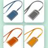 2 Card Slot Employee Work ID Card Set Hanging Rope PU Leather Bus Meal Card Chest Badge