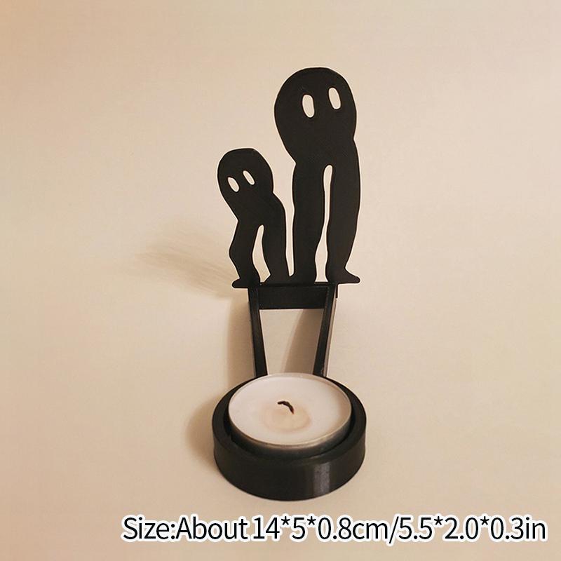 Halloween Ghost Candle Holder Funny Halloween Christmas Candlestick Stand Devil Xmas Tree Shadow Projection Desktop Ornament