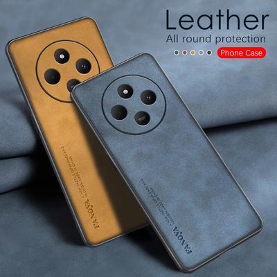 Matte Lambskin Leather Case for Xiaomi Poco C75 4G TPU Soft Frame Protect Funda Poco C75  Redmi 14C 4G